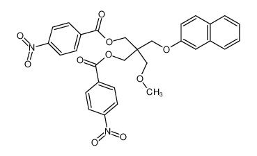 2-Methoxymethyl-3-(naphthyl-(2)-oxy)-1-(4-nitro-benzoyloxy)-2-(4-nitro-benzoyloxymethyl)-propan_97923-39-2