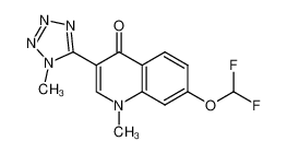 7-difluoromethoxy-1-methyl-3-(1-methyl-1H-tetrazol-5-yl)-4-quinolone_97927-73-6