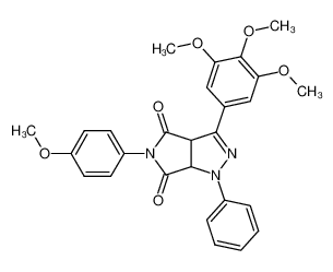 5-(4-Methoxy-phenyl)-1-phenyl-3-(3,4,5-trimethoxy-phenyl)-3a,6a-dihydro-1H-pyrrolo[3,4-c]pyrazole-4,6-dione_97935-89-2