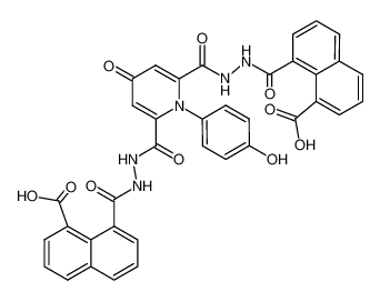 8,8'-(2,2'-(1-(4-hydroxyphenyl)-4-oxo-1,4-dihydropyridine-2,6-dicarbonyl)bis(hydrazine-1-carbonyl))bis(1-naphthoic acid)_97941-67-8