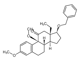 (8S,9S,13S,14S,17S)-17-(benzyloxy)-13-ethyl-3,9-dimethoxy-6,7,8,9,12,13,14,15,16,17-decahydro-11H-cyclopenta[a]phenanthren-11-one_97957-97-6
