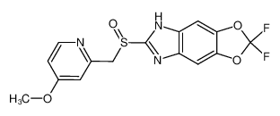 2,2-difluoro-6-[(4-methoxy-pyridin-2-yl)methylsulfinyl]-5H-[1,3]dioxolo[4,5-f]benzimidazole_97966-85-3