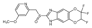 6,6,7-trifluoro-6,7-dihydro-2-[(4-methoxy-2-pyridyl)methylsulfinyl]-1H-[1,4]-dioxino[2,3-f]benzimidazole_97966-90-0