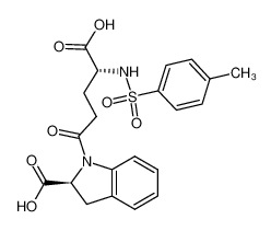 1-[N-(p-tolylsulfonyl)-γ-D-glutamyl]indoline-2(S)-carboxylic acid_97975-37-6