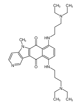 7,10-Bis-(3-diethylamino-propylamino)-5-methyl-5H-benzo[f]pyrido[4,3-b]indole-6,11-dione_97989-71-4