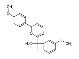 4-Methoxy-7-methyl-bicyclo[4.2.0]octa-1(6),2,4-triene-7-carboxylic acid 1-(4-methoxy-phenyl)-allyl ester_97998-80-6