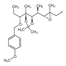 (2S,3R,4S,5R,6R,7R)-2,3-epoxy-1-iodo-5,6-isopropylidene-dioxy-7-(4-methoxybenzyloxy)-2,4,6-trimethylnonane_98004-19-4