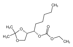 Carbonic acid (S)-1-((S)-2,2-dimethyl-[1,3]dioxolan-4-yl)-hexyl ester ethyl ester_98009-39-3