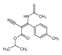 (E)-2-Cyano-3-thioacetylamino-3-p-tolyl-acrylic acid isopropyl ester_98011-48-4