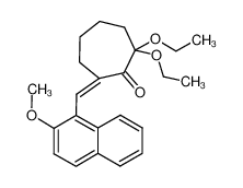 2,2-Diethoxy-7-[1-(2-methoxy-naphthalen-1-yl)-meth-(Z)-ylidene]-cycloheptanone_98015-57-7