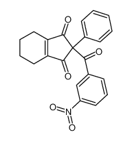 2-(3-Nitro-benzoyl)-2-phenyl-4,5,6,7-tetrahydro-indene-1,3-dione_98016-98-9