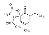 6,6-Diacetoxy-4-methyl-2-ethyl-cyclohexadien-(2,4)-on-(1)_98018-04-3