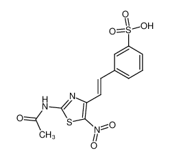 3-[(Z)-2-(2-Acetylamino-5-nitro-thiazol-4-yl)-vinyl]-benzenesulfonic acid_98018-34-9
