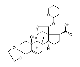 3-Ethylendioxy-11β,18-epoxy-18-tetrahydropyranyloxy-17β-carboxy-androsten-(5)_98024-18-1