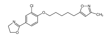 5-{5-[2-chloro-4-(4,5-dihydro-1,3-oxazol-2-yl)phenoxy]pentyl}-3-methylisoxazole_98033-68-2