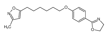 5-[6-[4-(4,5-dihydro-1,3-oxazol-2-yl)phenoxy]hexyl]-3-methyl-1,2-oxazole_98033-84-2