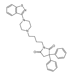 3,3-diphenyl-1-[4-[4-(1,2-benzisothiazol-3-yl)-1-piperazinyl]butyl]-2,5-pyrrolidinedione_98035-55-3