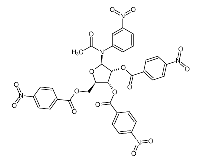 N-acetyl-N-m-nitrophenyl-N-(2,3,5-tri-O-(p-nitrobenzoyl)-β-D-ribofuranosyl)amine_98044-30-5