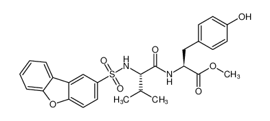 L-Tyrosine, N-(2-dibenzofuranylsulfonyl)valyl-, methyl ester_98045-37-5