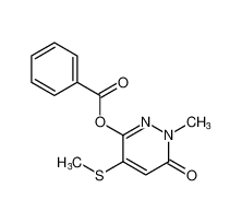 3(2H)-Pyridazinone, 6-(benzoyloxy)-2-methyl-5-(methylthio)-_98045-77-3