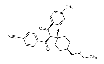 4-[(S)-2-(4-Ethoxymethyl-cyclohexyl)-2-((R)-toluene-4-sulfinyl)-acetyl]-benzonitrile_98048-32-9
