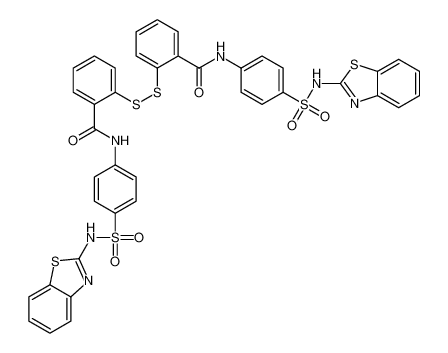 N-[4-(1,3-benzothiazol-2-ylsulfamoyl)phenyl]-2-[[2-[[4-(1,3-benzothiazol-2-ylsulfamoyl)phenyl]carbamoyl]phenyl]disulfanyl]benzamide_98064-10-9