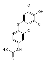 4-(5-acetylamino-3-chloro-pyridin-2-ylsulfanyl)-2,6-dichloro-phenol_98068-67-8