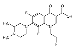 7-(3,4-dimethylpiperazin-1-yl)-6,8-difluoro-1-(2-fluoroethyl)-4-oxo-1,4-dihydroquinoline-3-carboxylic acid_98079-82-4