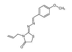 4-methoxy-benzaldehyde (3-allyl-4-oxo-thiazolidin-2-ylidene)-hydrazone_98089-89-5