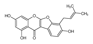 1,3,8-trihydroxy-7-(3-methylbut-2-en-1-yl)-11H-benzofuro[2,3-b]chromen-11-one_98094-85-0