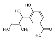 1-Acetyl-3-(1-hydroxy-2-methylbut-2-enyl)-4-hydroxybenzen_98094-91-8