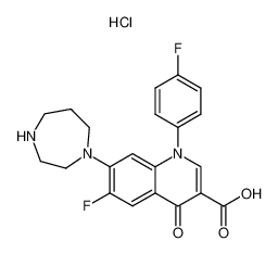 7-[1,4]Diazepan-1-yl-6-fluoro-1-(4-fluoro-phenyl)-4-oxo-1,4-dihydro-quinoline-3-carboxylic acid; hydrochloride_98106-28-6