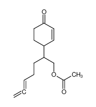 Acetic acid 2-(4-oxo-cyclohex-2-enyl)-hepta-5,6-dienyl ester_98123-19-4