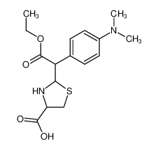 2-[(4-dimethylamino-phenyl)-ethoxycarbonyl-methyl]-thiazolidine-4-carboxylic acid_98132-87-7