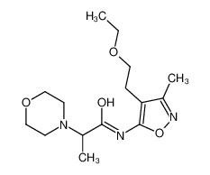 N-[4-(2-ethoxyethyl)-3-methyl-1,2-oxazol-5-yl]-2-morpholin-4-ylpropanamide_98133-77-8