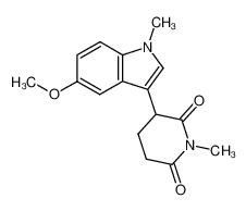 3-(5-methoxy-1-methyl-indol-3-yl)-1-methyl-piperidine-2,6-dione_98144-43-5