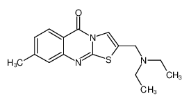 2-(diethylamino-methyl)-8-methyl-thiazolo[2,3-b]quinazolin-5-one_98147-87-6