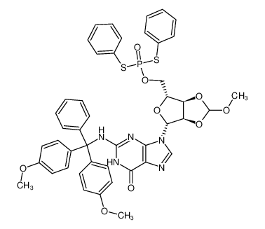 2-N-(4,4'-dimethoxytrityl)-2',3'-O-methoxymethyleneguanosine-5' S,S-diphenyl dithiophosphate_98151-67-8