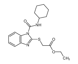 ethyl α-(1-cyclohexylcarbamoylbenzimidazol-2-ylthio)acetate_98154-74-6