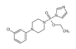 ethyl (4-(3-chlorophenyl)piperazin-1-yl)(1H-imidazol-1-yl)phosphinate_98156-44-6