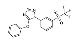 1H-Tetrazole, 5-phenoxy-1-[3-[(trifluoromethyl)sulfonyl]phenyl]-_98159-02-5
