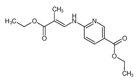 6-(2-ethoxycarbonyl-propenylamino)-nicotinic acid ethyl ester_98165-81-2