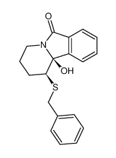 cis-1-(Benzylthio)-1,3,4,10b-tetrahydro-10b-hydroxypyrido(2,1-a)isoindol-6(2H)-one_98184-53-3