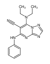 7-anilino-6-cyano-5-N,N-diethylamino-s-triazolo(1,5-a)pyrimidine_98190-56-8