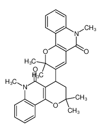 2,2',3,4',6,6'-hexahydro-2,2,2',2',6,6'-hexamethyl(3,4'-bi-5H-pyrano(3,2-c)-quinolin)-5-one_98206-59-8