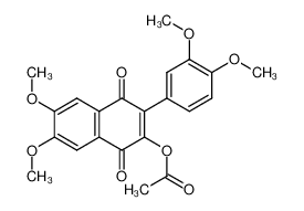 2-acetoxy-3-(3,4-dimethoxyphenyl)-6,7-dimethoxy-1,4-naphthoquinone_98207-86-4