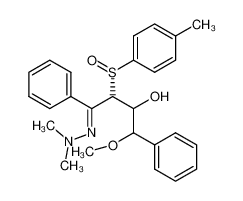 4-(Dimethyl-hydrazono)-1-methoxy-1,4-diphenyl-3-((S)-toluene-4-sulfinyl)-butan-2-ol_98215-17-9