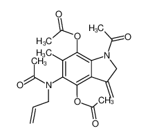 1-acetyl-5-(N-acetyl-N-allylamino)-4,7-diacetoxy-6-methyl-3-methylene-2,3-dihydroindole_98217-18-6