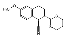 (1R,2S)-2-[1,3]Dithian-2-yl-6-methoxy-1,2,3,4-tetrahydro-naphthalene-1-carbonitrile_98218-31-6