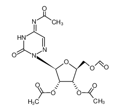 5-acetylamino-2-(O2,O3-diacetyl-O5-formyl-β-D-ribofuranosyl)-2H-[1,2,4]triazin-3-one_98221-72-8